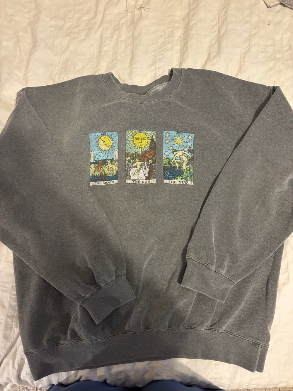 PacSun Gray Tarot Graphic Crewneck Sweater